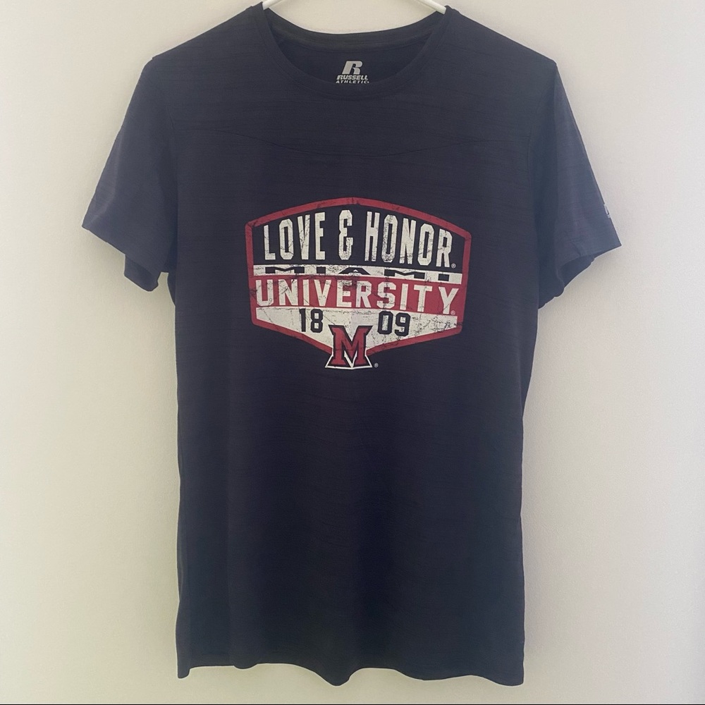 Miami University Love and Honor Short Sleeve Tee Size L